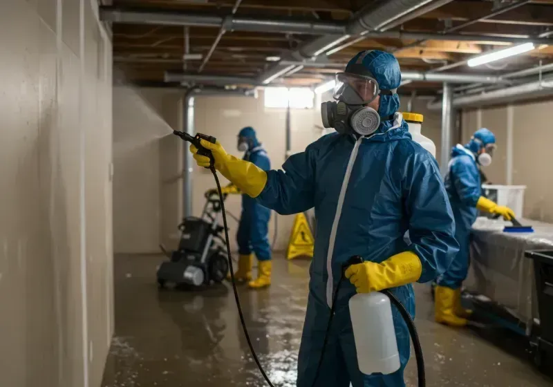 Basement Sanitization and Antimicrobial Treatment process in Kiryas Joel, NY